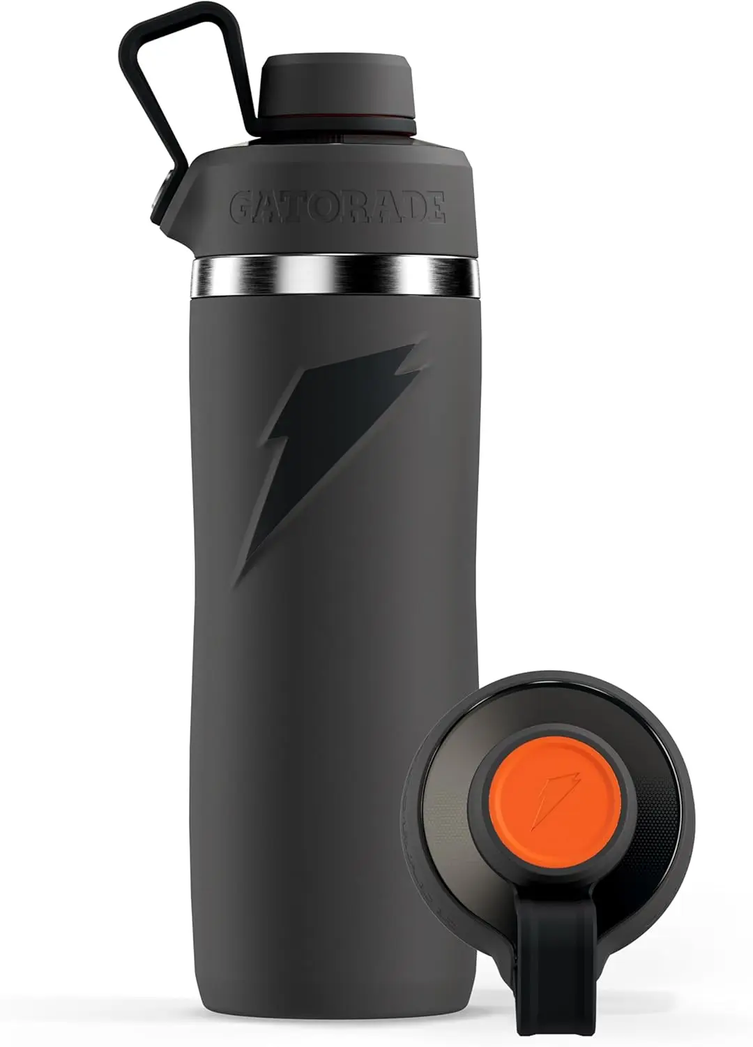 

Stainless Steel Water Bottle 22oz with Twist Cap, Double Wall Insulated, Grey