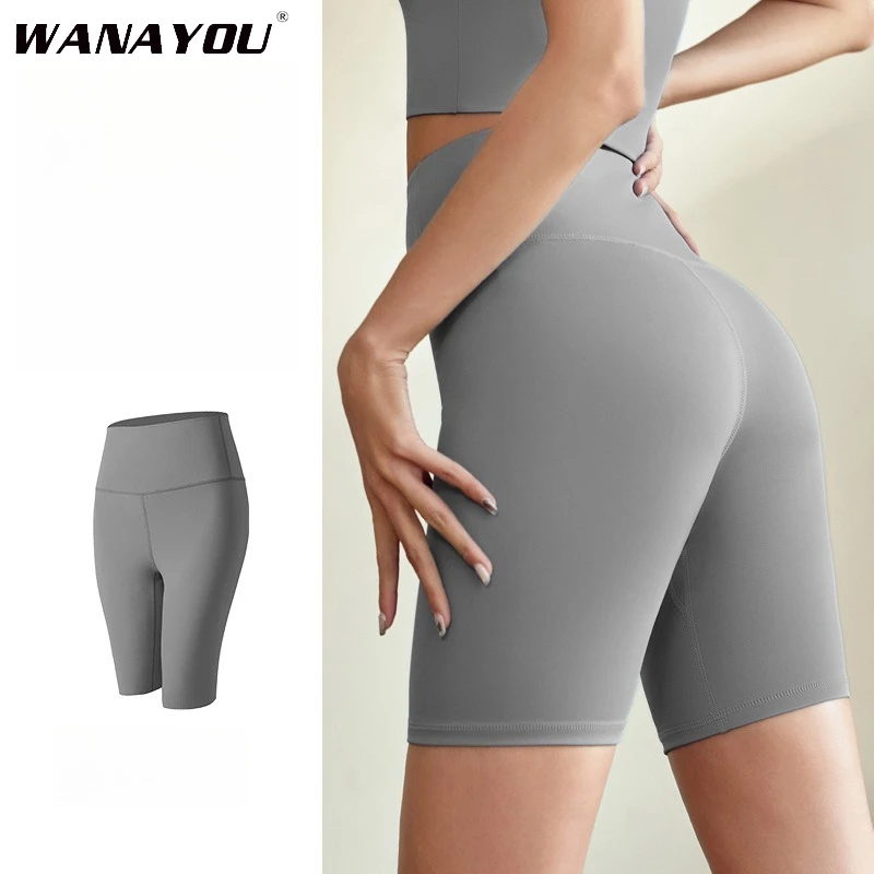 

WANAYOU женские сексуальные леггинсы для занятий йогой с высокой талией, спортивные боди, шорты для бега с подъемом бедер, байкерские шорты