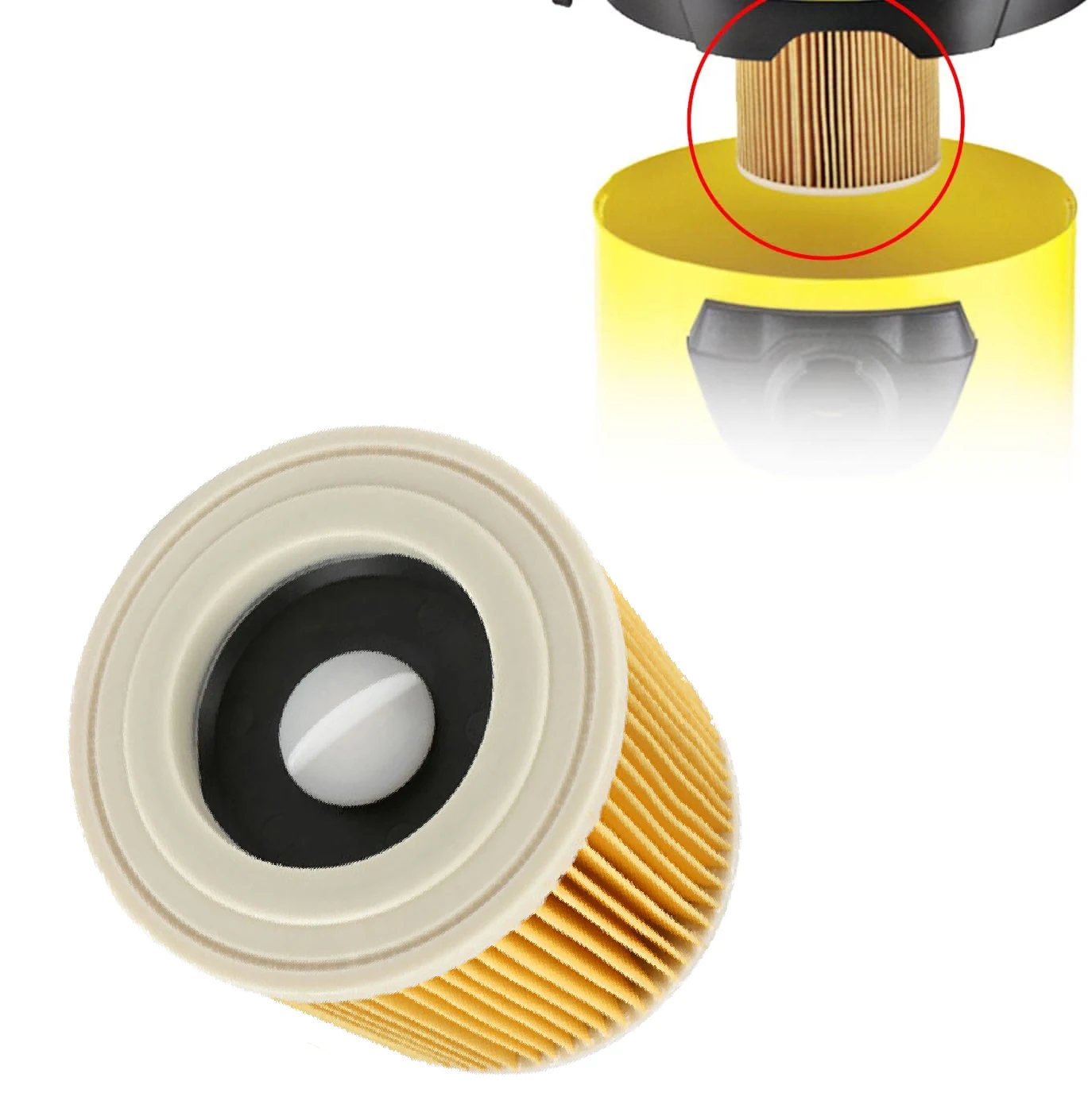 Replacement Parts For Karcher WD2250 WD3200 MV2 MV3 WD3 WD2 WD Series Cleaning Vacuum Accessories HEPA Cartridge Filter