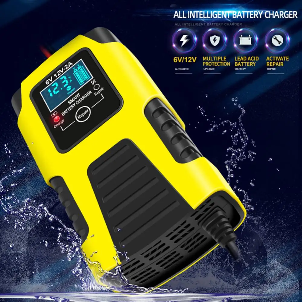 2-Amp Fully-Automatic Smart Charger, 6V and 12V Battery Charger, Battery Maintainer, Trickle Charger, Battery Desulfator