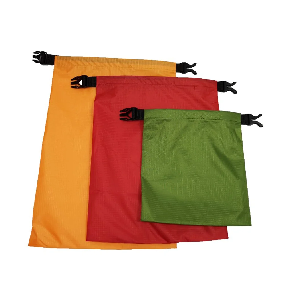 Bolsa seca de seguridad para flotador de natación, boya de anclaje impermeable 3 en 1 para nadar, snorkel, surf, rojo y naranja