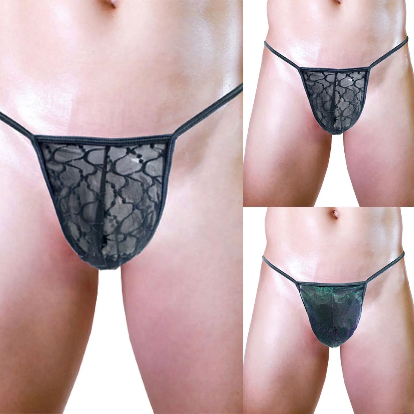 

Male Skirt Mens Sexy Underwear Low Waist String Thong T Pants Beef Set