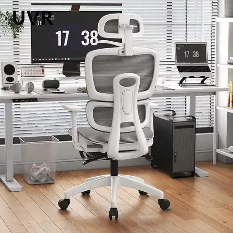 UVR 인체 공학적 디자인 안락 의자 피곤하지 않은 앉아 리클라이닝 보스 의자 메쉬 직원 의자 컴퓨터 게임 사무실 의자 가구