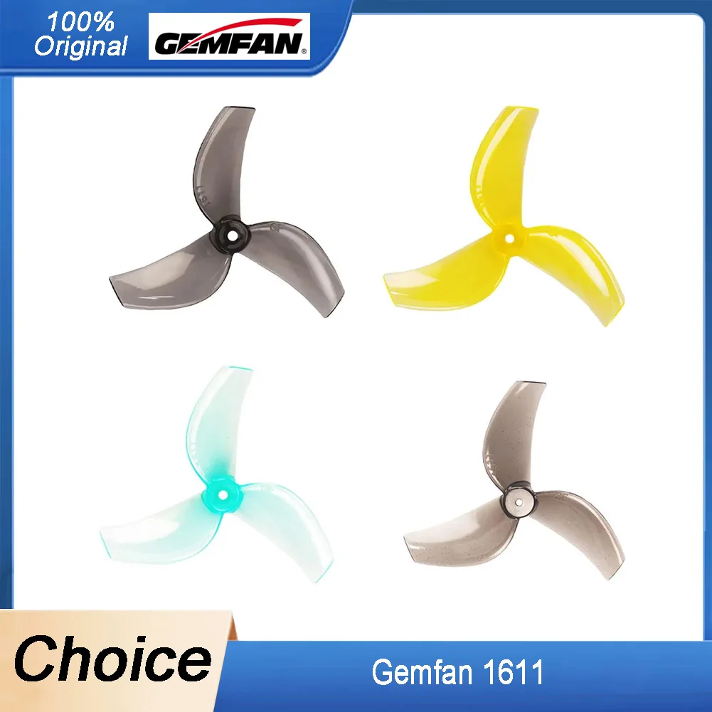 8Pairs Gemfan 1611-3-40mm 3-Blade Propeller 1.5mm Shaft for Pavo Femto - Tiny Whoop FPV Drone Replacement Props
