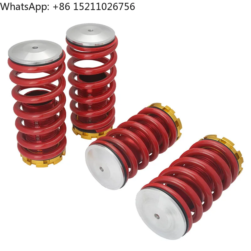 

1''-4'' Adjustable Coilover Sleeves Lower Springs Kit Red Fit for civic 1988-2000