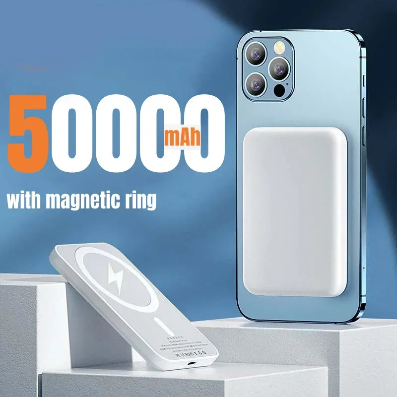 Lenovo 500000mAh Magnetische Kabellose Powerbank PD22.5W Schnelles Laden Externe Tragbare Batterie Für iPhone Samsung Android 2026