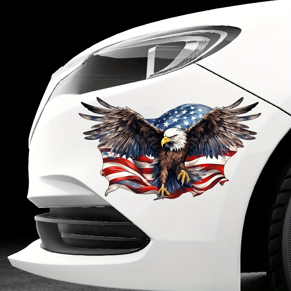 

American Whitehead Eagle Flag Car Stickers Waterproof Auto Bumper Rear Window Vinyl Decals Motorcycle Body Cool Decoration