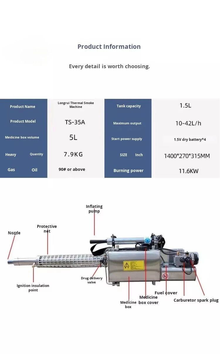 New Community Disinfection Thermal Smoke&Pulse Water Mist Machine Agricultural Sprayer Pump Core Component for Mosquito Control