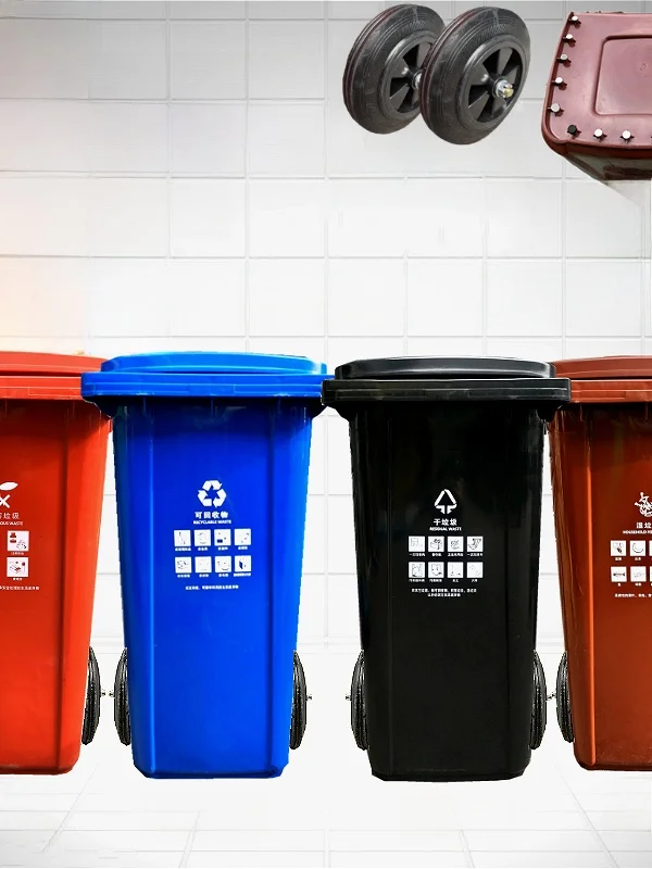 

Outdoor Large Commercial ade Thiened Tra Can 240L Wet Dry Separation Bin with Lid Sanitation Buet Fly Dusin