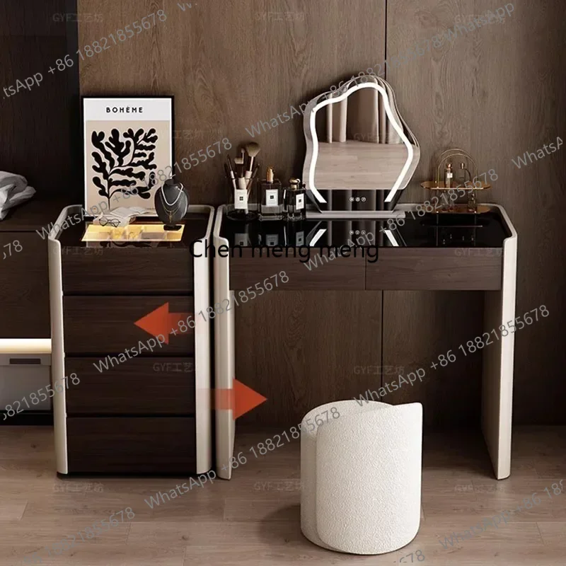

Luxury Storage Vanity Table Nordic Wooden Organizer Drawers Dresser Salon Luxury Beauty Unique Mesa De Maquillaje Home Furniture