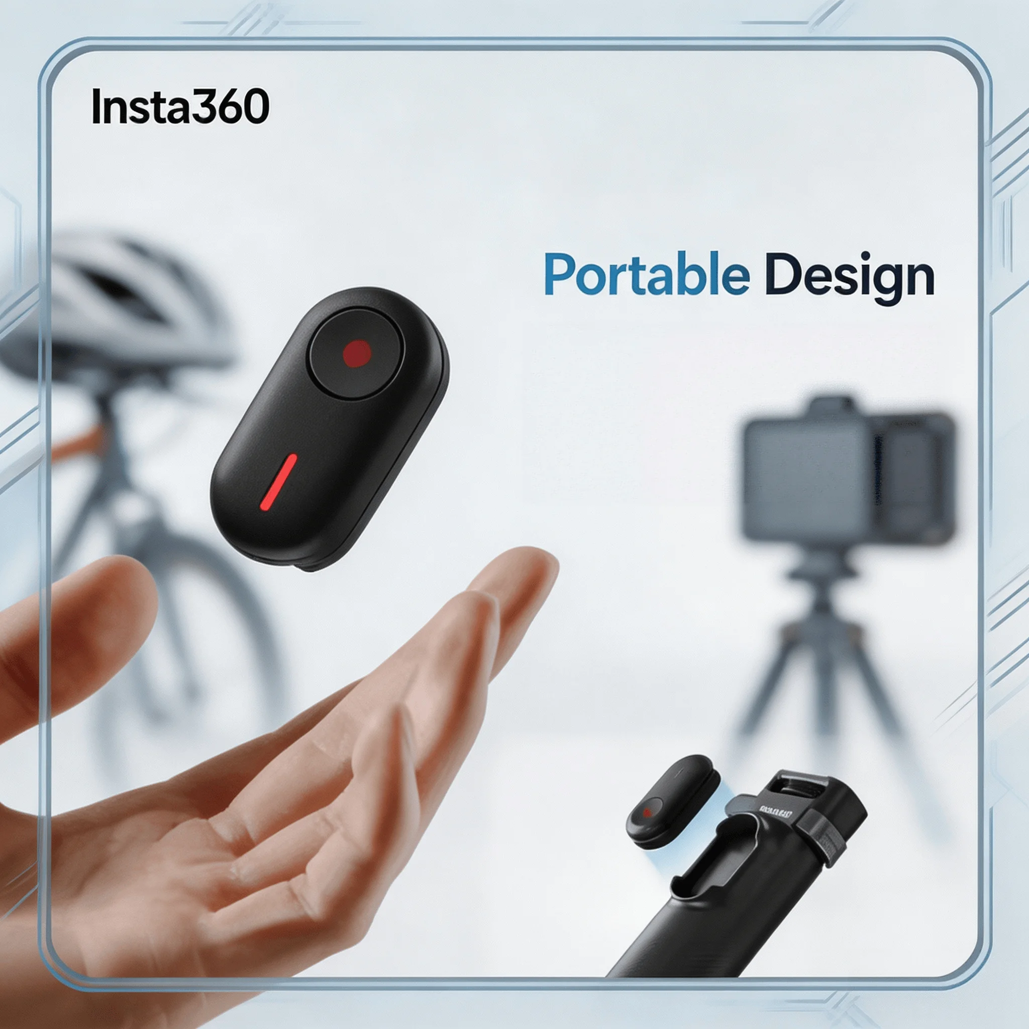 Mini Wireless Bluetooth Remote Controller for Insta360 X6 X5 X4 Air Ace Pro 2 GO Ultra GO 3S 10m Distance Vlog Video Accessory