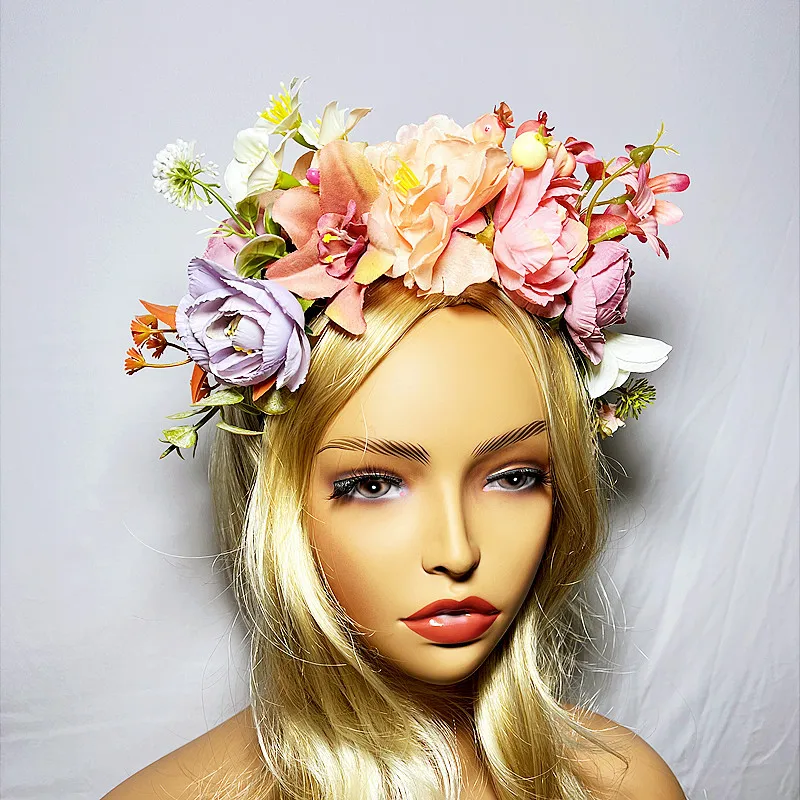 

Original innovative simulated flower headband forest super fairy temperament headband girls' travel photo headwear