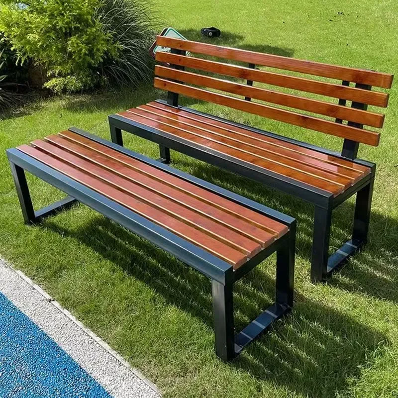 for Outdoor Park Chair Bench Leisure Backrest Court Rest Seat Shopping Mall Square Public Garden Patio Furniture