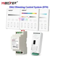 MiBoxer DC12V 24V 5 IN 1 LED Controller DL-X Dimmer DALI DT8 RGBW RGB +CCT Touch Panel DALI Bus Power Supply (DIN Rail) DL-POW1