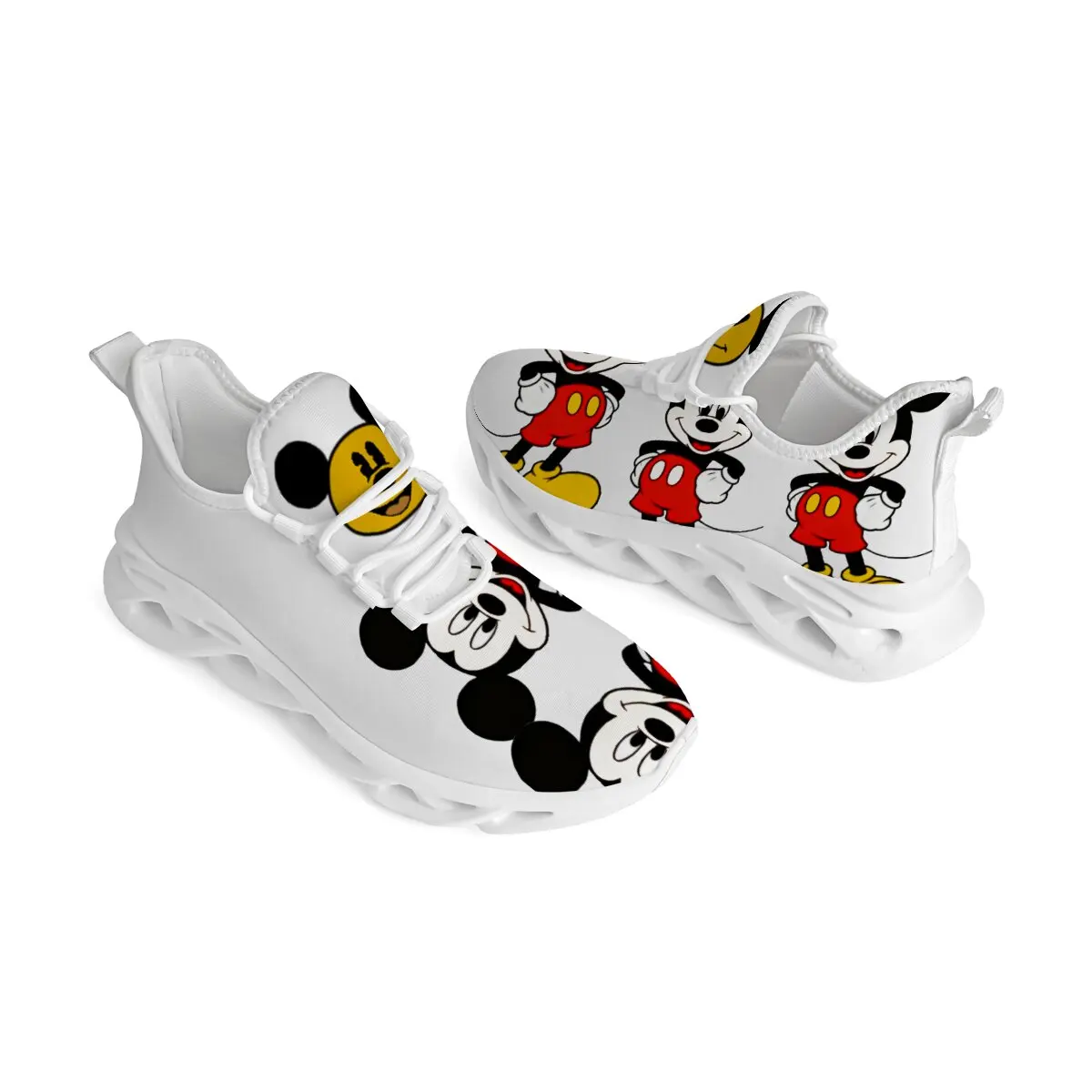 أحذية ديزني النسائية الرياضية غير الرسمية ميكي ماوس أحذية رياضية خفيفة الوزن قابلة للتنفس ومضادة للانزلاق أحذية مسطحة للجري في الهواء الطلق أحذية مفلكنة #1