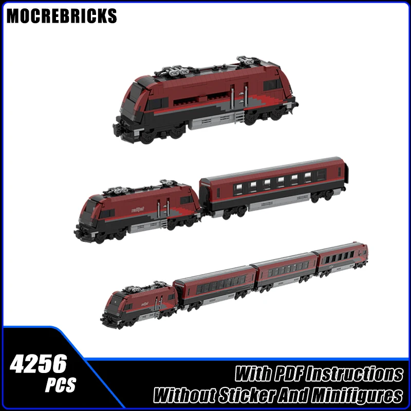 

MOC City BB104872 OBB Railjet Train Passenger Carriage Building Block Assembly Model Set Bricks Boy Puzzle Toys Birthday Gift