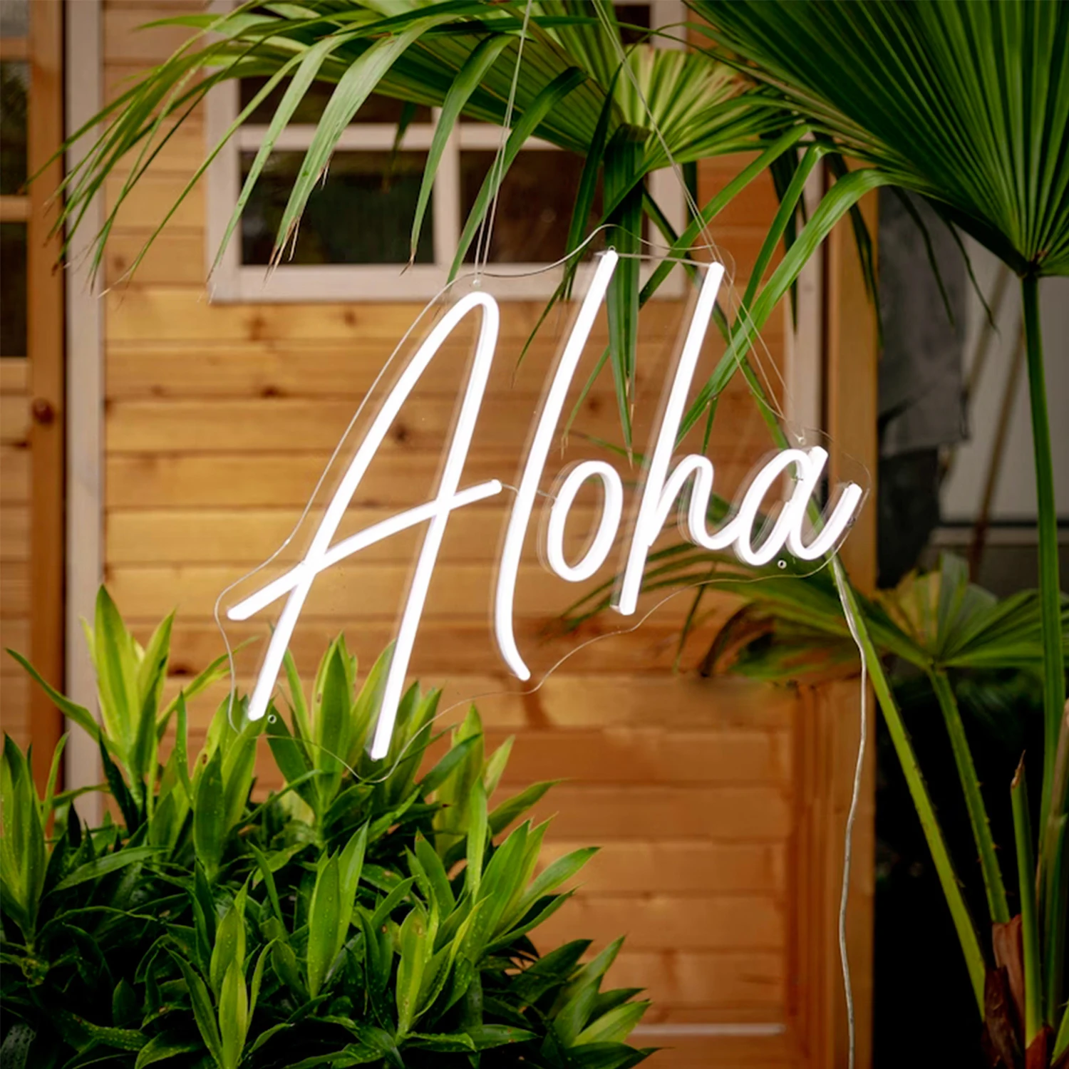 Aloha Neon LED Sign Home Decor Bedroom Living Room Office Studio Gym Restaurant Coffee Shop Hotel Mall Wall Decor Glow Neon Ligh