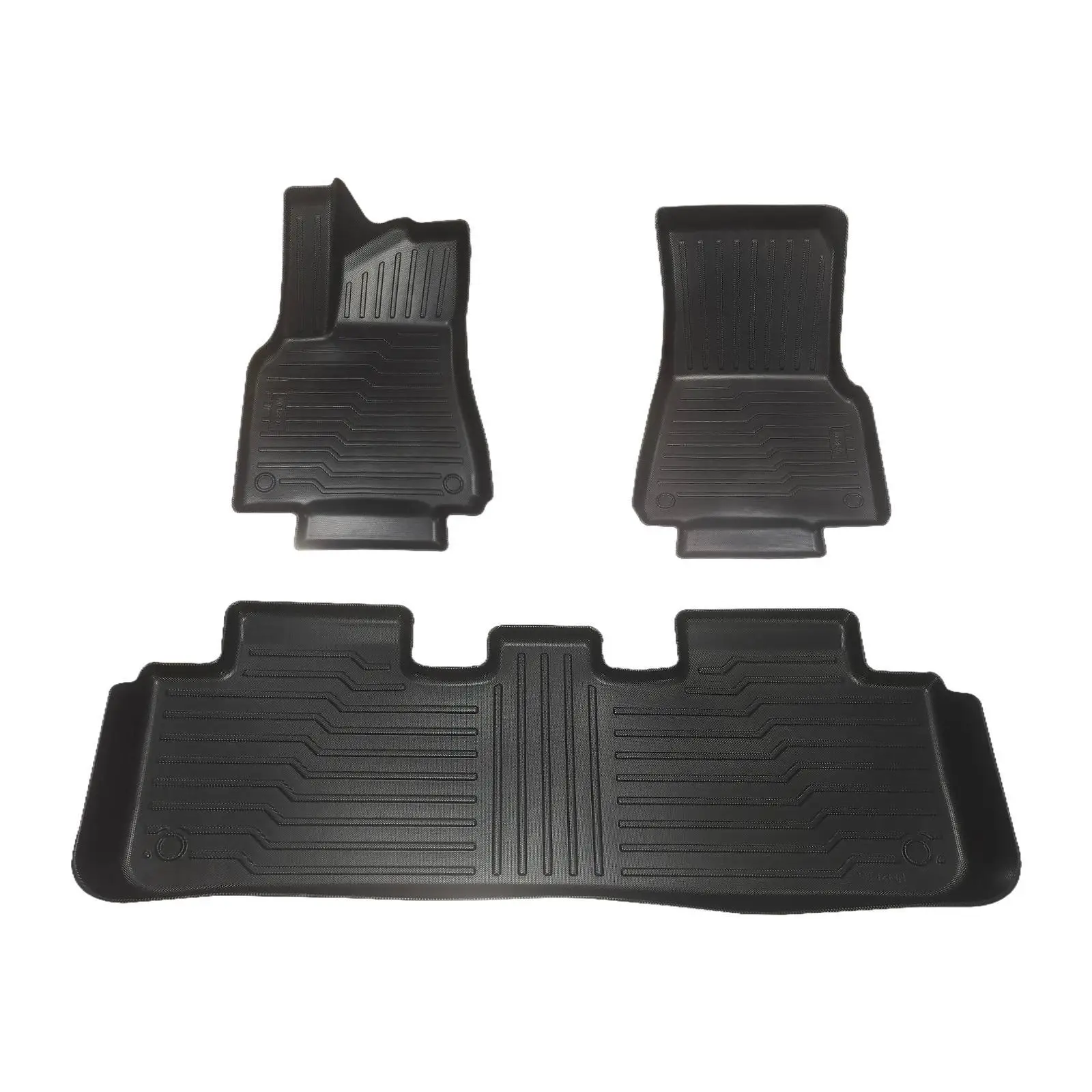 مجموعة من 3 قطع من سجادات الأرضية ملحقات السيارة الداخلية المقاومة للماء لطراز تسلا Y 2019-2024 قطع غيار مثبتة بسهولة #2