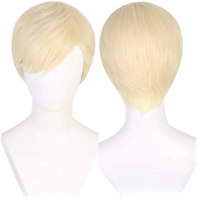 Ken Cosplay Wig Adult Men Heat Resistant Synthetic Hair Carnival Halloween Costume Accessories Party Props