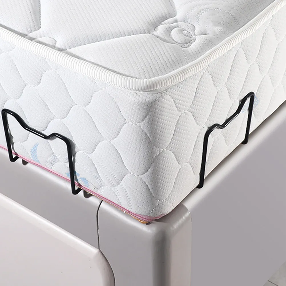 2Pcs Mattress Fixing Rod Non Slip Slide Stopper Compatible with All Bed Frames Adjustable Metal Bracket Secure Mattress Holder