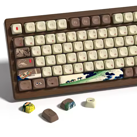Mount Fuji Custom MOA Profile PBT Keycaps 132 Keys Keyboard Keycaps Dye-Sublimation Keycap for Cherry MX Switches Gamer Keyboard