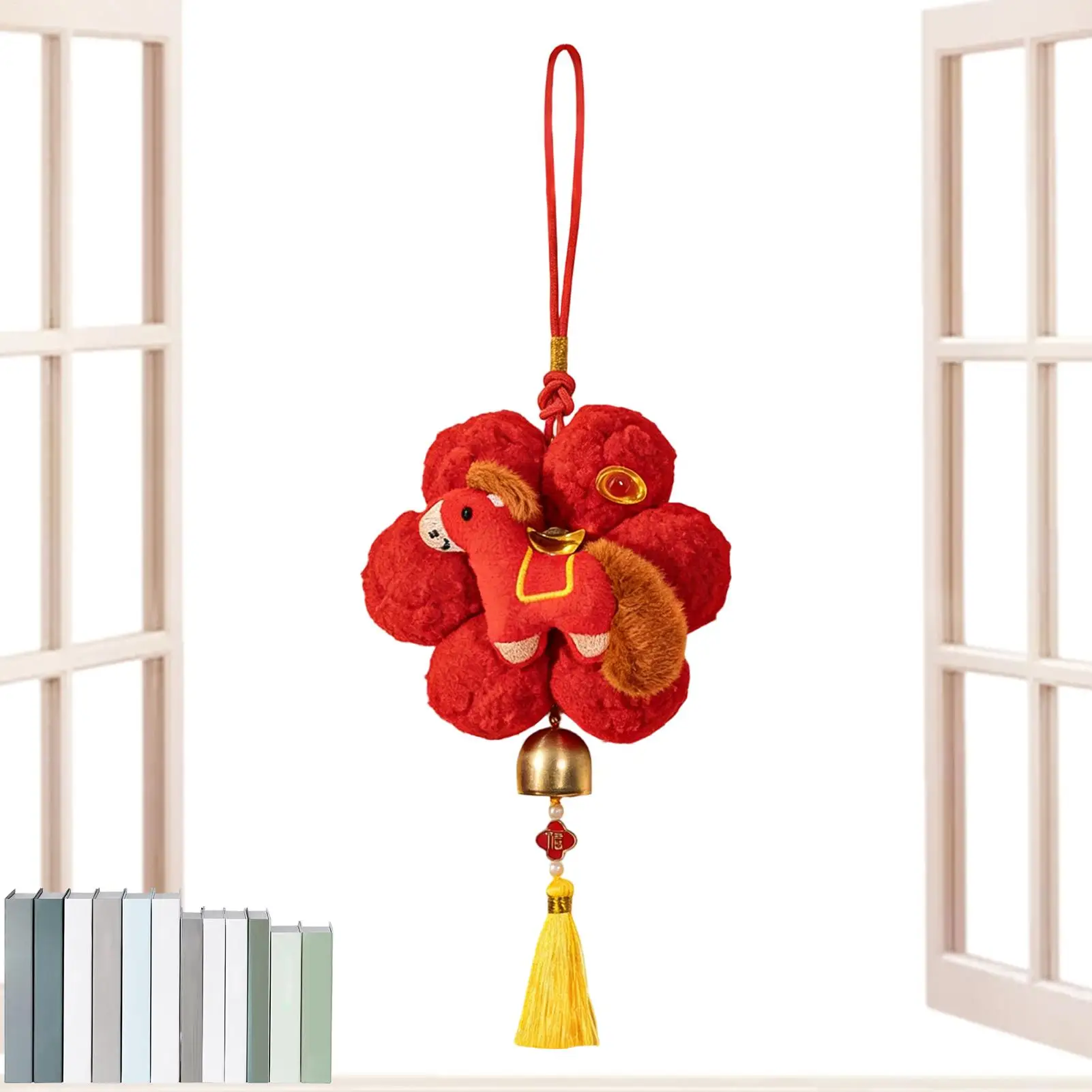 

New Year Decorations 2026 Plush Chinese Home Decor Soft Hanger Window Tree Ornaments For Living Room Wall Bedroom Balcony Door