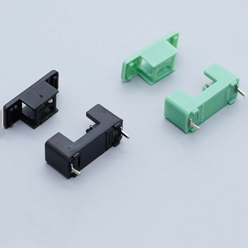 10PCS PTF-77/78 green black 5*20mm fuse tube holder with external legs 22.6mm plug-in fuse holder