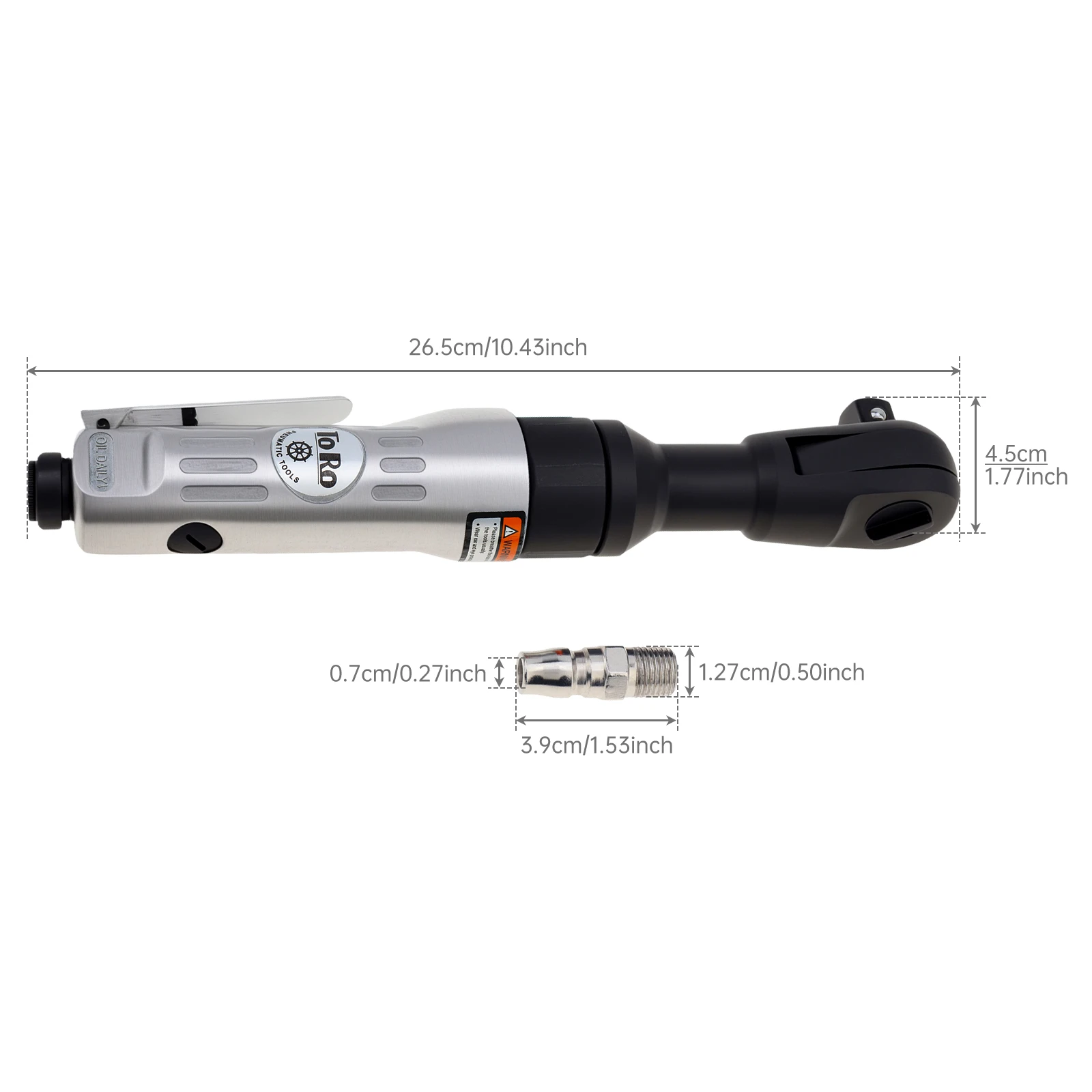 TORO-2701 1 / 2\'\' Pneumatic Tool Ratchet Wrench with Air Inlet Interface and Adjustable Switch for Car Repair Disassemble