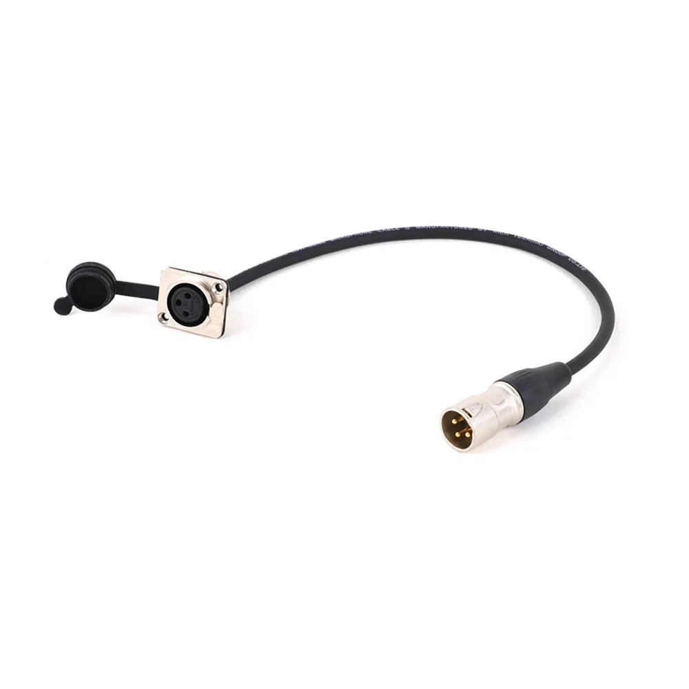 D-Type XLR Male Panel Mount to XLR Male/Female Connector Pass Through Cable,3 Pin Mic XLR Pass Thru Converter Audio mixing