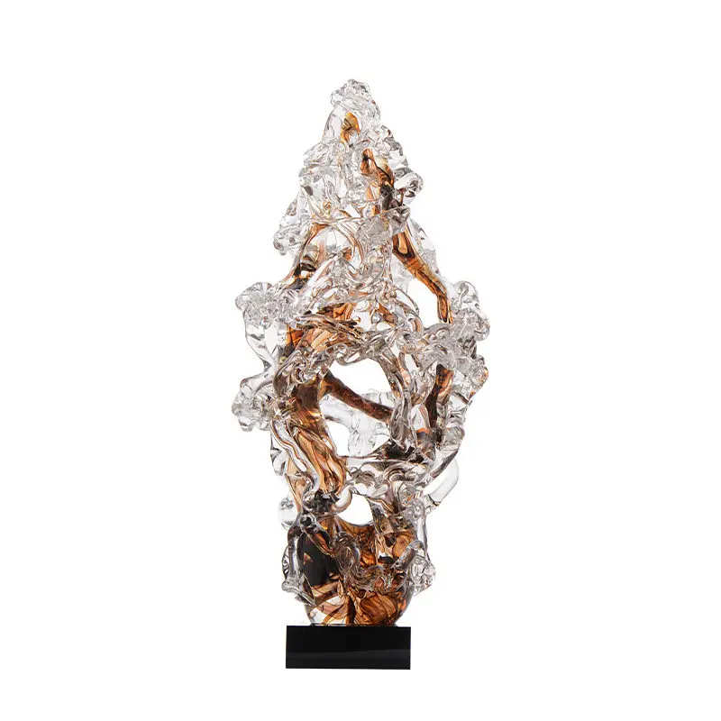 Glazed Taihu stone ornaments, living room modern dining room entrance decoration handicrafts 5