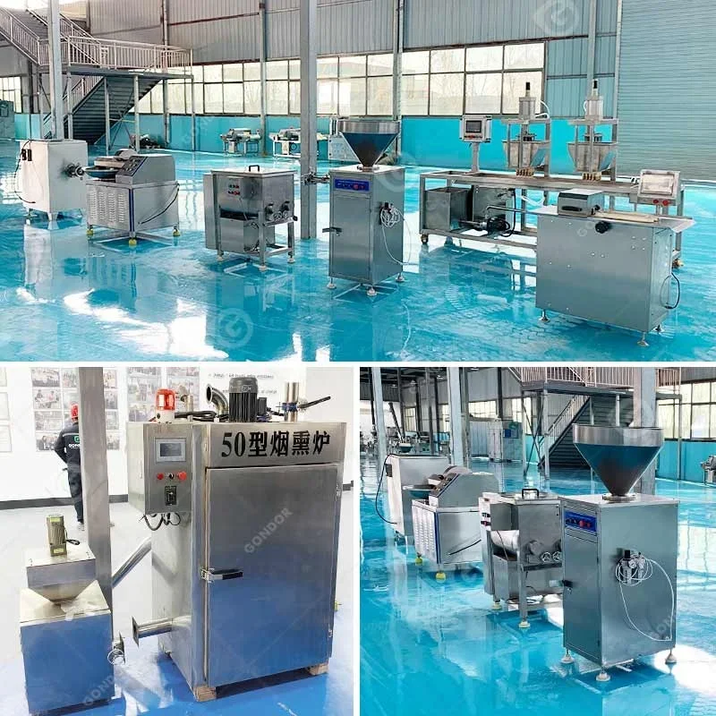 High Speed Bacon Electric Pork Fish Hot Dog Sausage Make Machine Automatic Meat Product Production Line