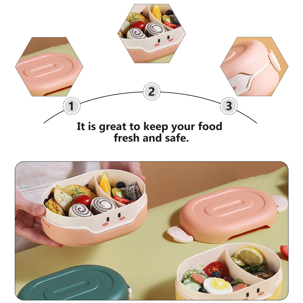 

Adorable Bento Box Premium PP Material Portable Lunch Case for Kids Adults Office School Use Bento Box Kids Lunch Case