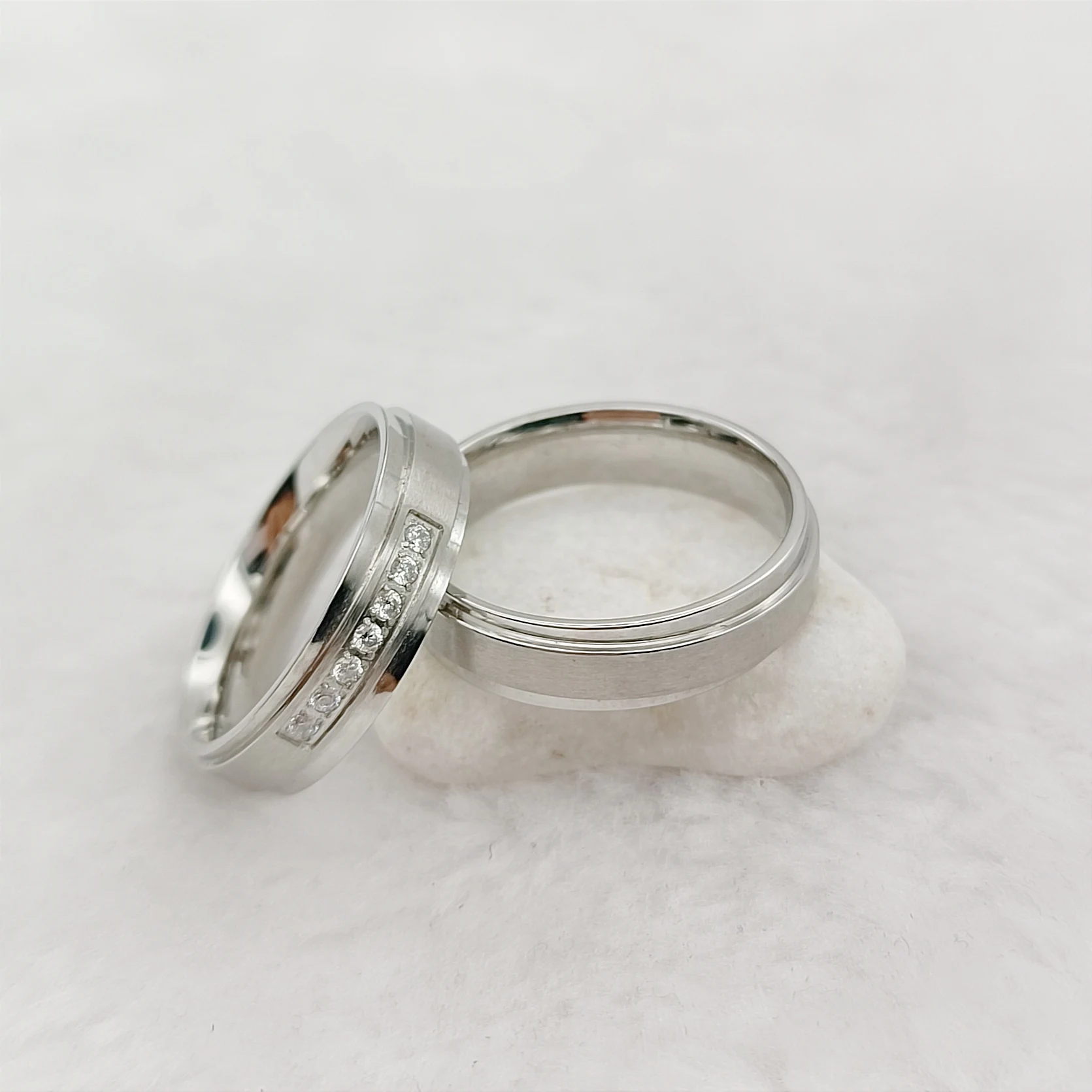 His and Hers Lover's Bands Bridal Anniversary Promise Wedding Rings For Couples Infinity love jewelry Durable stainless steel ri
