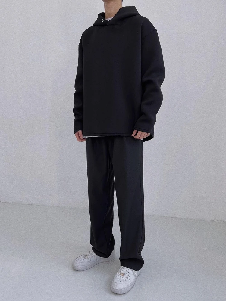 

Свободная мужская толстовка с капюшоном больших размеров для отдыха, весна-осень Y2k, винтажная эстетичная дизайнерская хлопковая мужская толстовка пастельного цвета 90-х годов с капюшоном