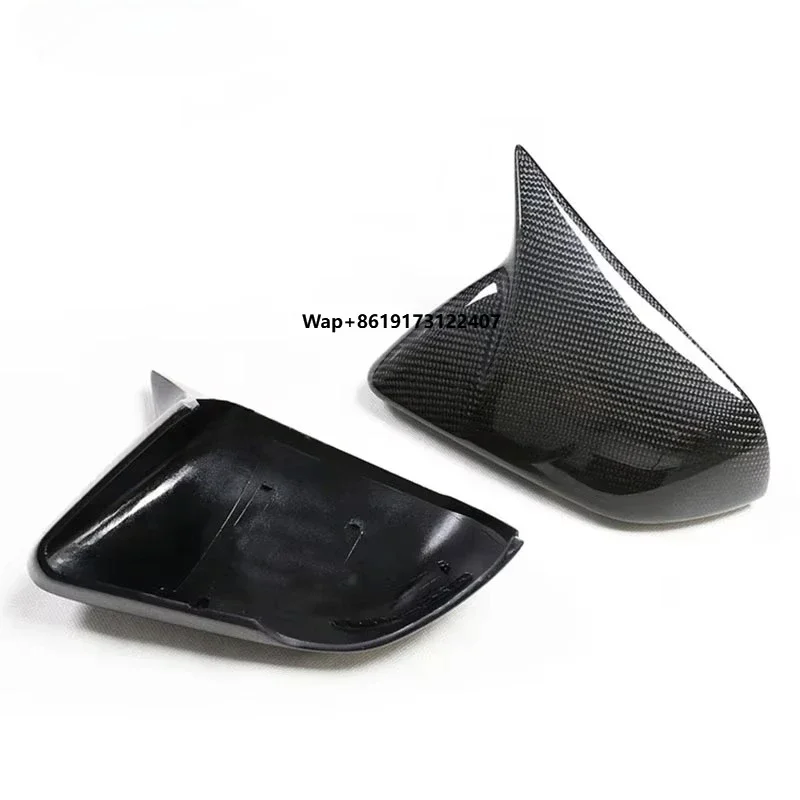 

High quality Carbon fiber modified horn rearview mirror shell suitable for 15 US spec/version Mustang with lights