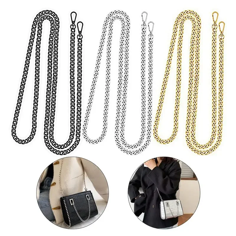 40/120cm Metal Aluminum Replacement Bag Chain Women Shoulder Strap for Bags Replace Crossbody Chain Bag Accessories