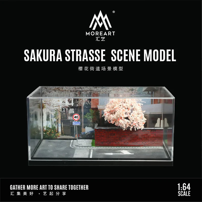 

Moreart 1:64 Sakura Street Handmade Car Model Scene Model Professional Model Level Craftsmanship