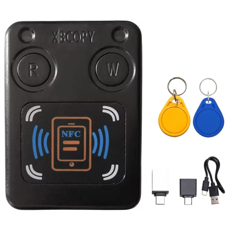 BNVN-NFC RFID смарт-чип-карт, копир + брелок QID/UID ID IC 13,56 МГц, 125 кГц, 250 кГц, 375 кГц, RFID-токен, клон-дубликатор