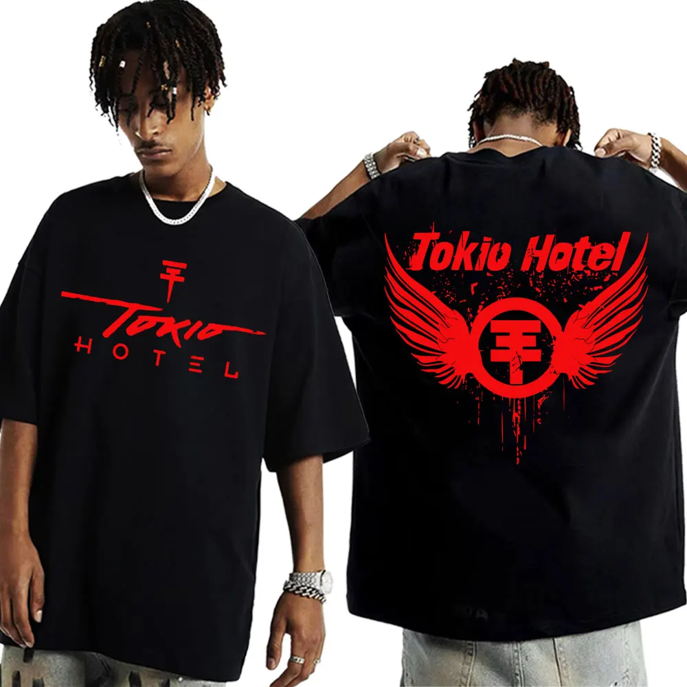 Футболка Tokio Hotel Band Music Arena Tour 2026, мужская и женская, модная, в стиле хип-хоп, панк-рок, хлопковая, повседневная, с коротким рукавом.