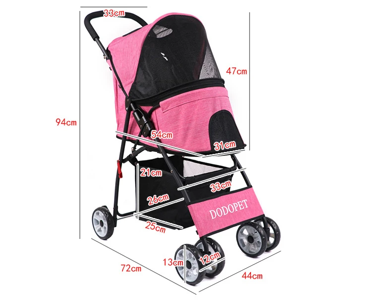 New Design High quality cheap luxury foldable portable travel trolley lightweight Pet dog cat Stroller