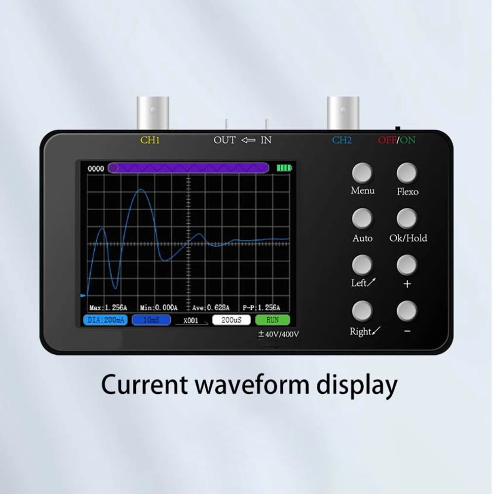 SCO2 Handheld Digital Oscilloscope 10MSa/S Analog Bandwidth Dual Channel One Key AUTO 20KB Memory Depth Trigger Function