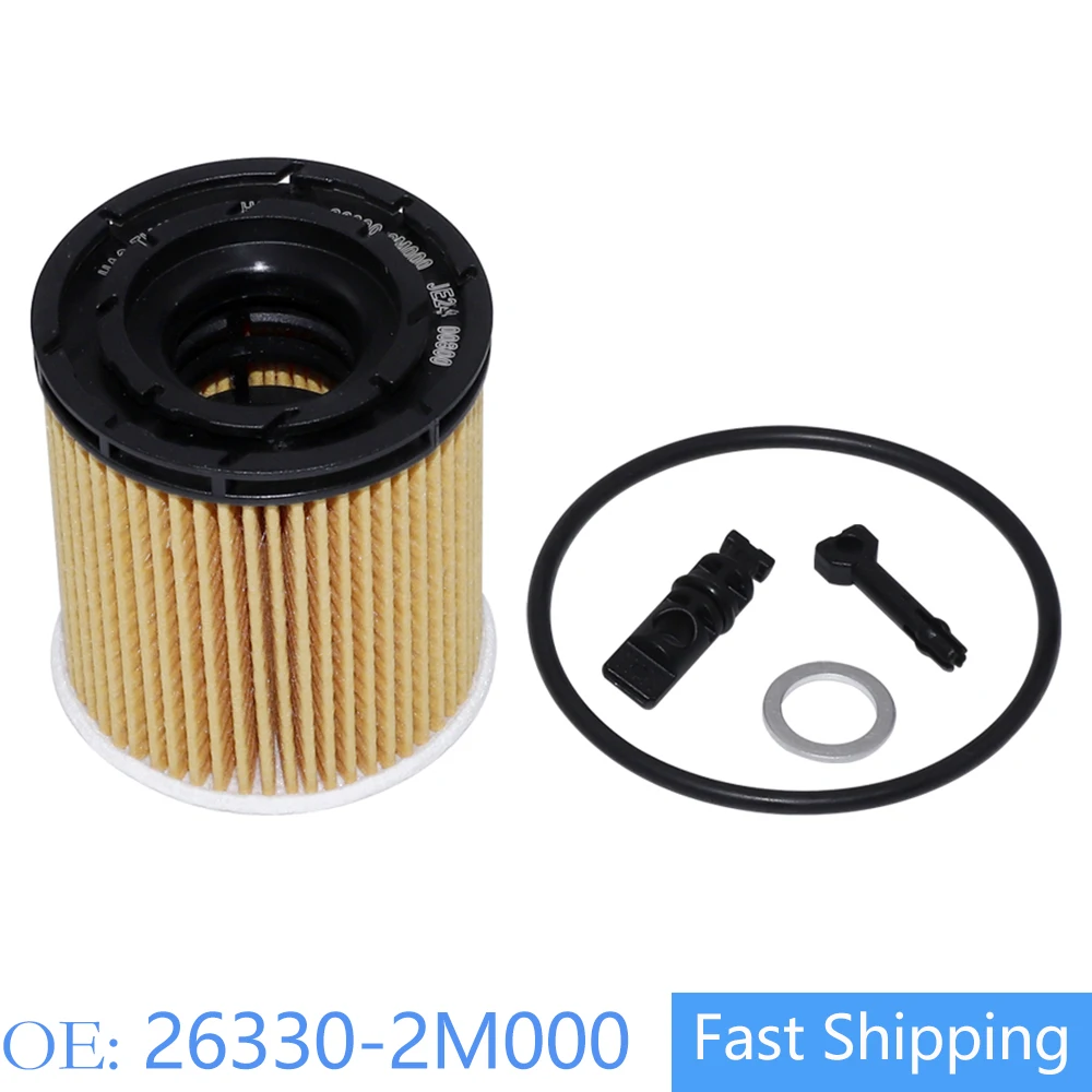 

5PCS Engine Oil Filter For Hyundai Elantra Kona Tucson i20 K3 IX35 Santa Fe 2019-2021 Kia Sorento Sportage 263502M000 263302M000