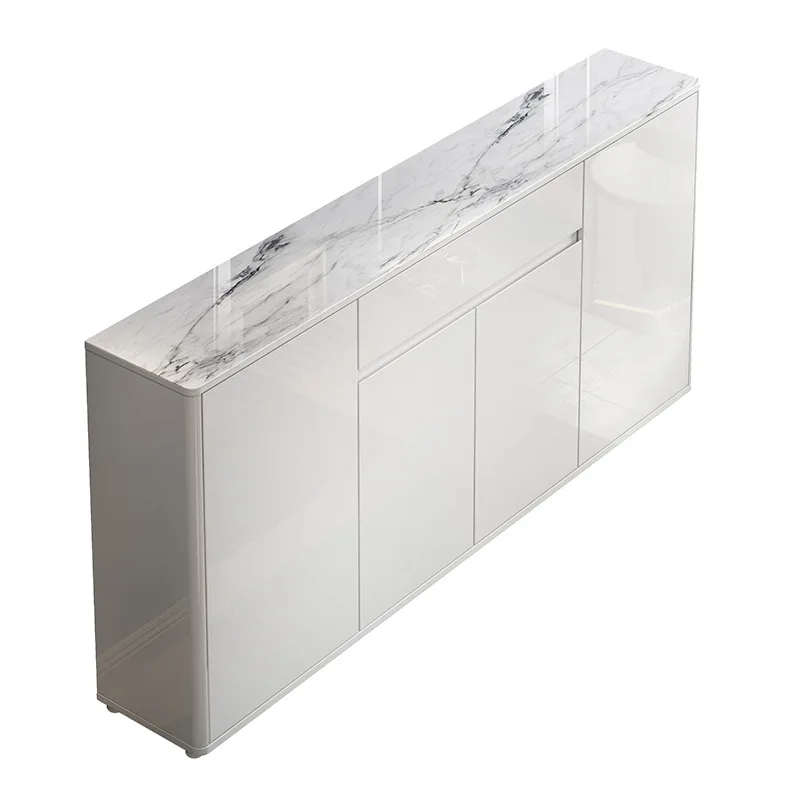 

Обеденный боковой шкаф, современный простой, легкий, роскошный шкаф для хранения чая из каменной плиты, кухонный узкий шкаф для гостиной