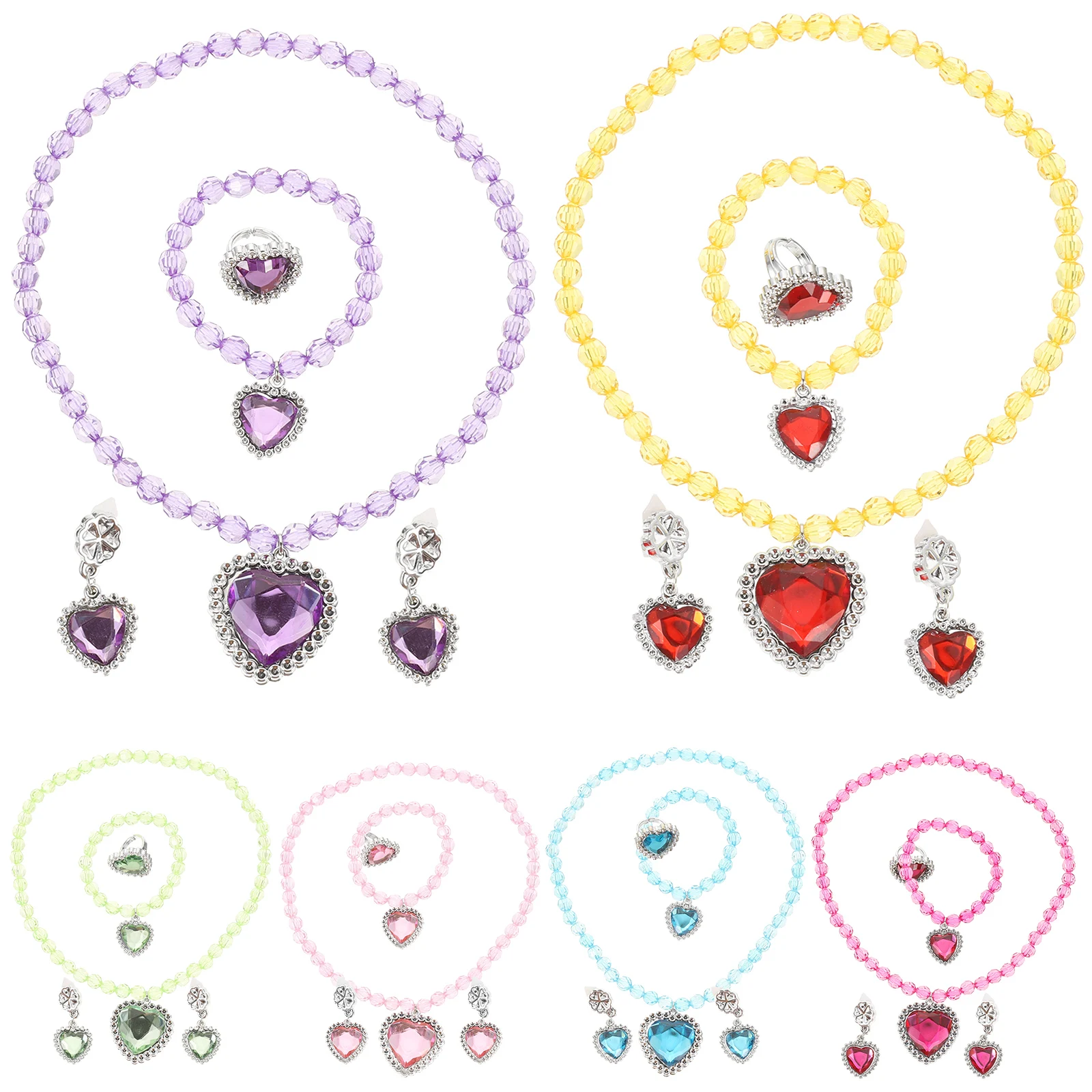 6 set Kids Set Creative Style Dress Up Accessories For Girls Birthday Gift Toddler Jewelry Set Girls Dress Up Jewelry