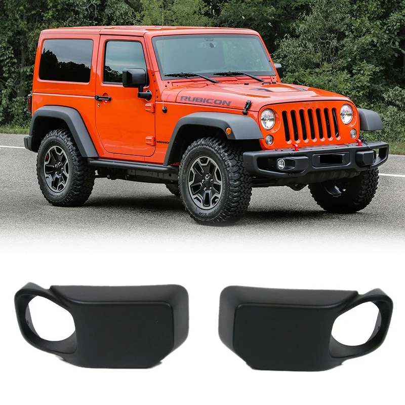 

Для 2013-2017 Jeep Wrangler передний левый + правый стальной бампер противотумансветильник фары крышки 68231962AA