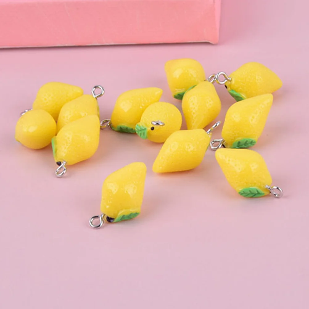 20 ciondoli in resina con limone, pendenti creativi con frutta, creazione di gioielli fai da te, bracciale, collana, orecchini, accessori estivi