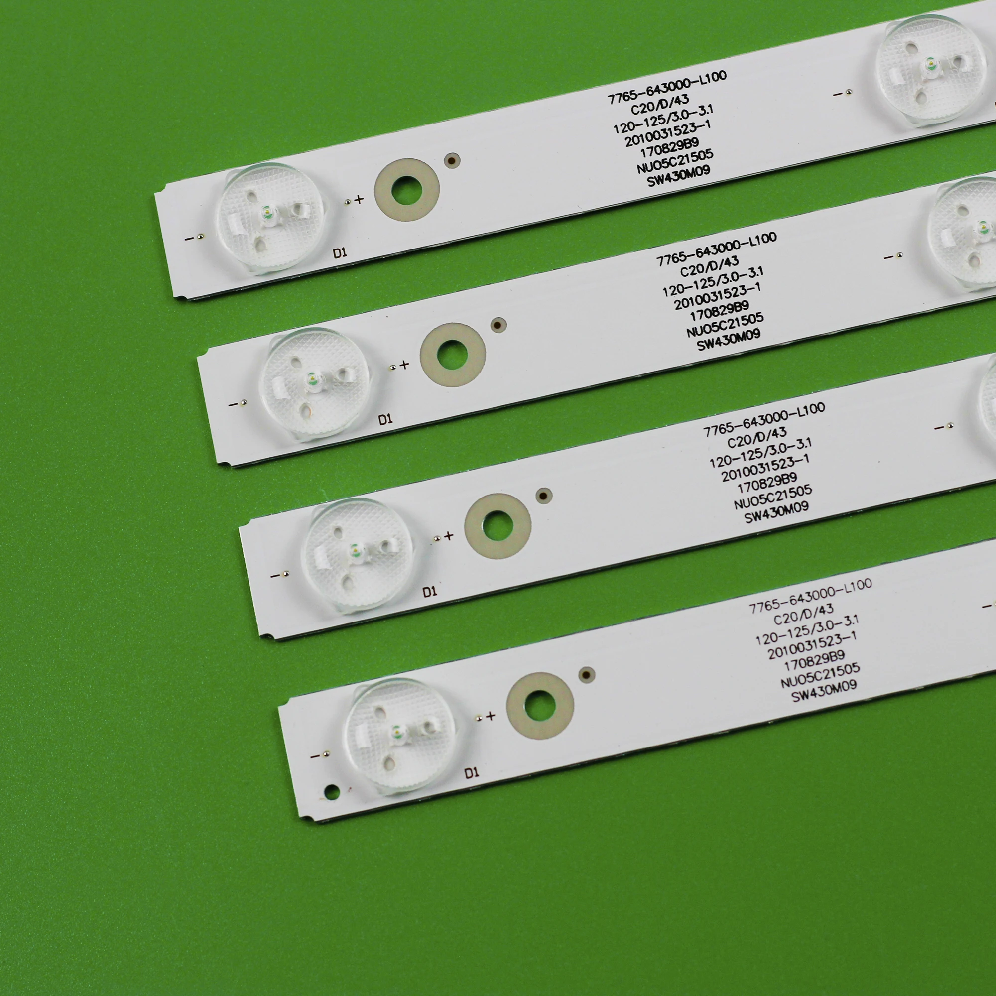 ใหม่ 8 ชิ้น/ชุด LED แถบสําหรับ 43 TV CRH-A 4330300104 L6CN Rev1.0 และ CRH-A 4330300105 R6CN Rev1.0 7710- 643000 -L100 7710- 643000 -R100