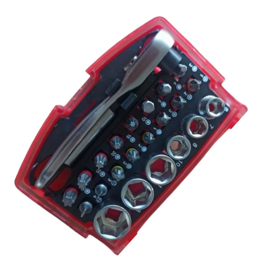 For s2 Steel 24-Piece Electric Screwdriver Bit Set Supporting Hex Slotted and Torx Bits for Common Tool Systems