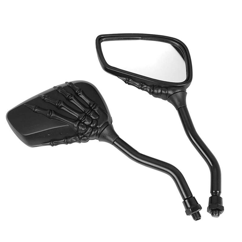 A96E-Universal Motorcycle Skeleton Hand Mirrors 10Mm Ghost Claw Side Rear View Mirrors Motorcycle Rearview Mirrors