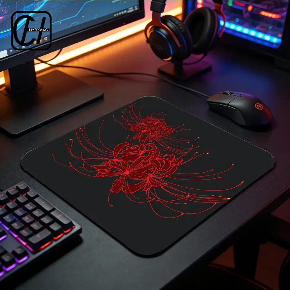 Mouse Pad Hot Sell Gaming small Mousepad Natural Rubber Gamer Cartoon Red Spider Lily Office Decoration Carpet keyboard pad XAXC